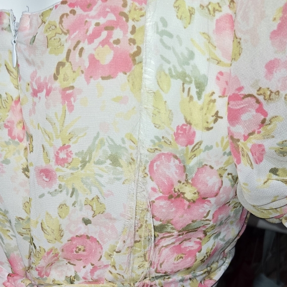 Floral Ruffle Dress (Ripped In Back) - Picture 3 of 3